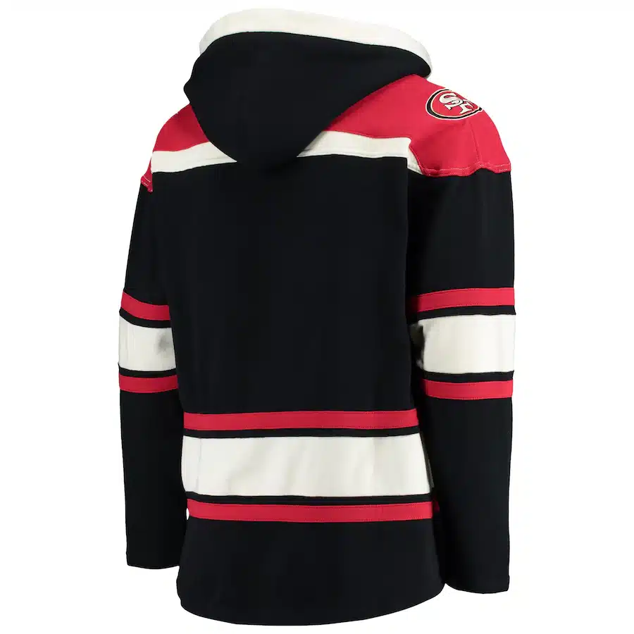 San Francisco 49ers Men's 47 Brand Black Pullover Jersey Hoodie - Image 3