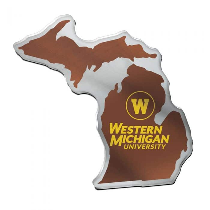 Western Michigan Broncos Michigan Acrylic Auto Emblem Decal
