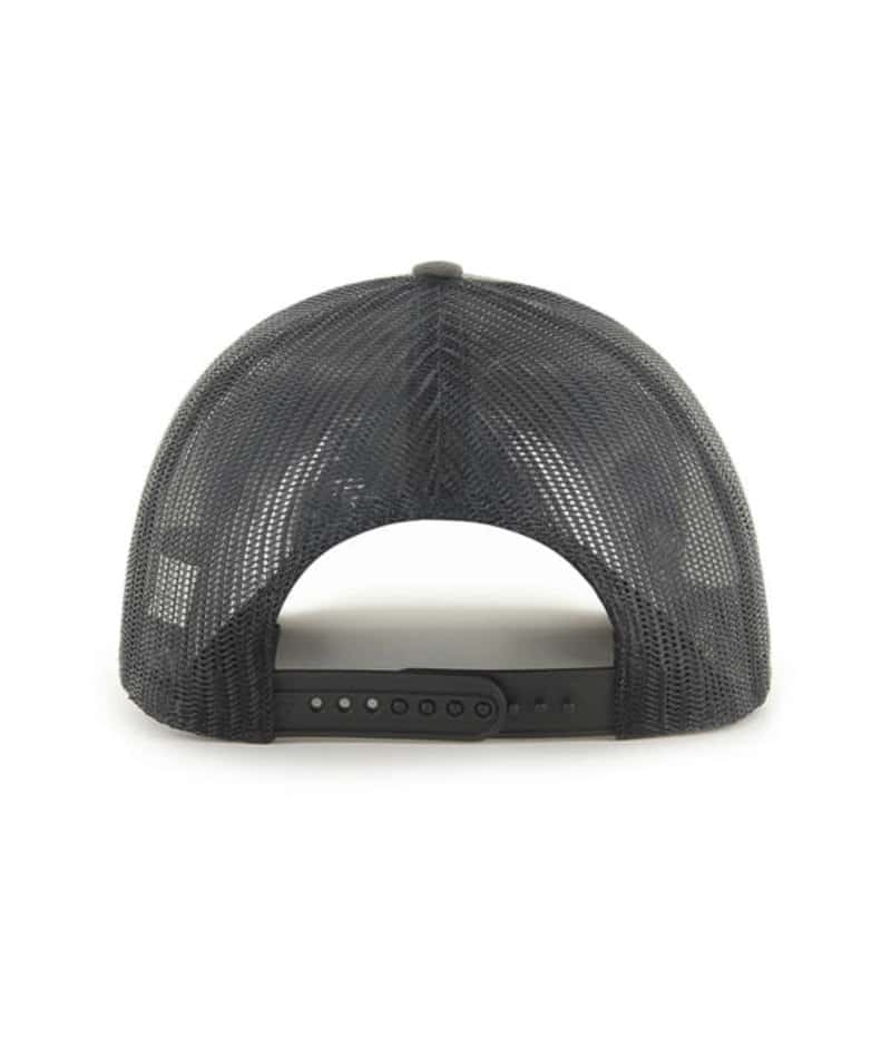 Los Angeles Dodgers 47 Brand Charcoal Camo Trucker Black Mesh Snapback Hat - Image 2