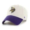 Minnesota Vikings 47 Brand Bone Purple Clean Up Adjustable Hat - Image 3