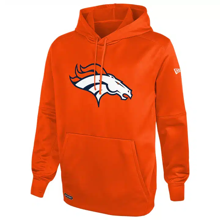 Denver Broncos Men's New Era Orange Stadium Logo Pullover Hoodie