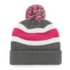 New York Yankees 47 Brand Pink Charcoal Breakaway Cuff Knit Hat - Image 2
