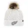 Detroit Red Wings Women's 47 Brand White Cream Meeko Cuff Knit Hat