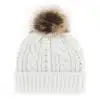 Detroit Red Wings Women's 47 Brand White Cream Meeko Cuff Knit Hat - Image 2