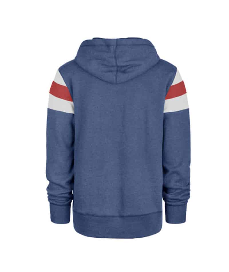 Buffalo Bills Men's 47 Brand Cadet Blue Premier Pullover Hoodie - Image 2