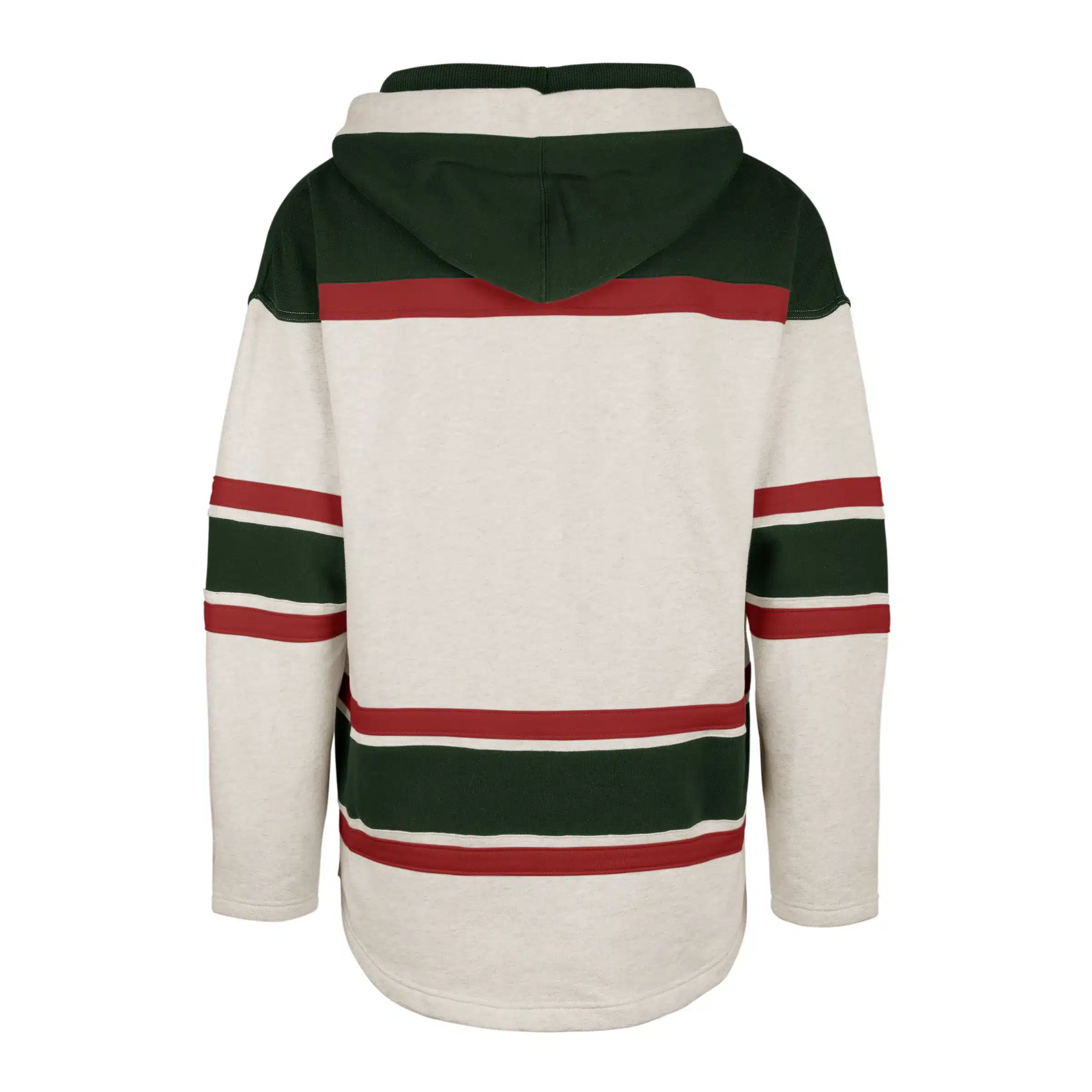 New Jersey Devils Men's 47 Brand Vintage Oatmeal Pullover Jersey Hoodie - Image 2