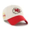 Kansas City Chiefs 47 Brand Bone Red Clean Up Adjustable Hat