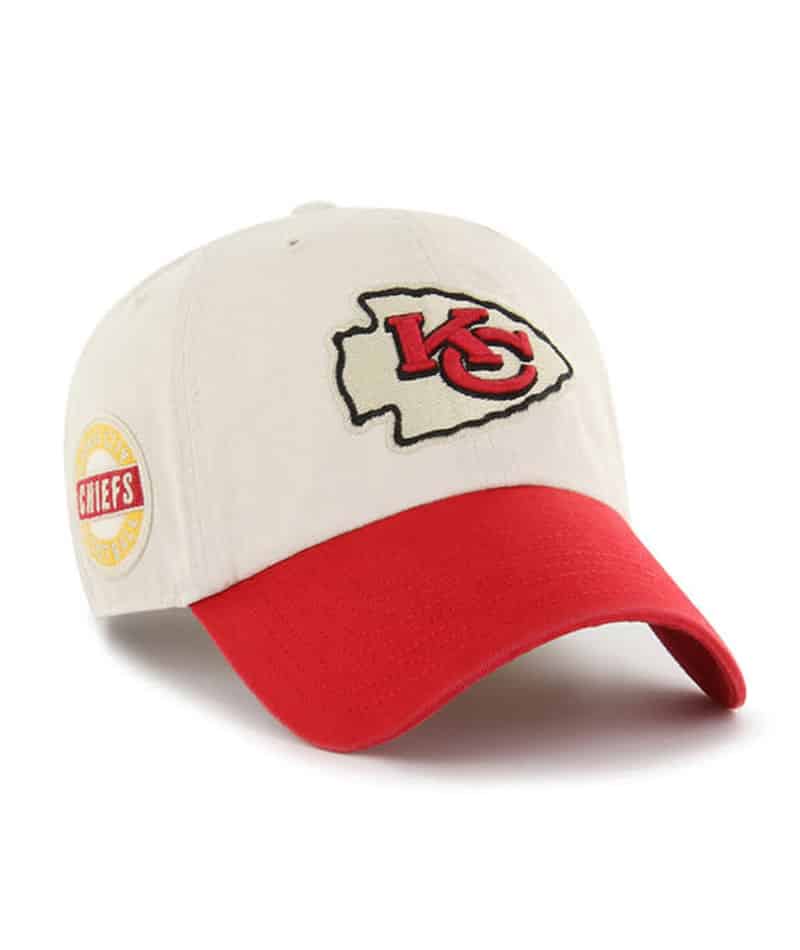 Kansas City Chiefs 47 Brand Bone Red Clean Up Adjustable Hat
