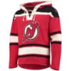 New Jersey Devils Men's 47 Brand Red Pullover Jersey Hoodie - Image 3