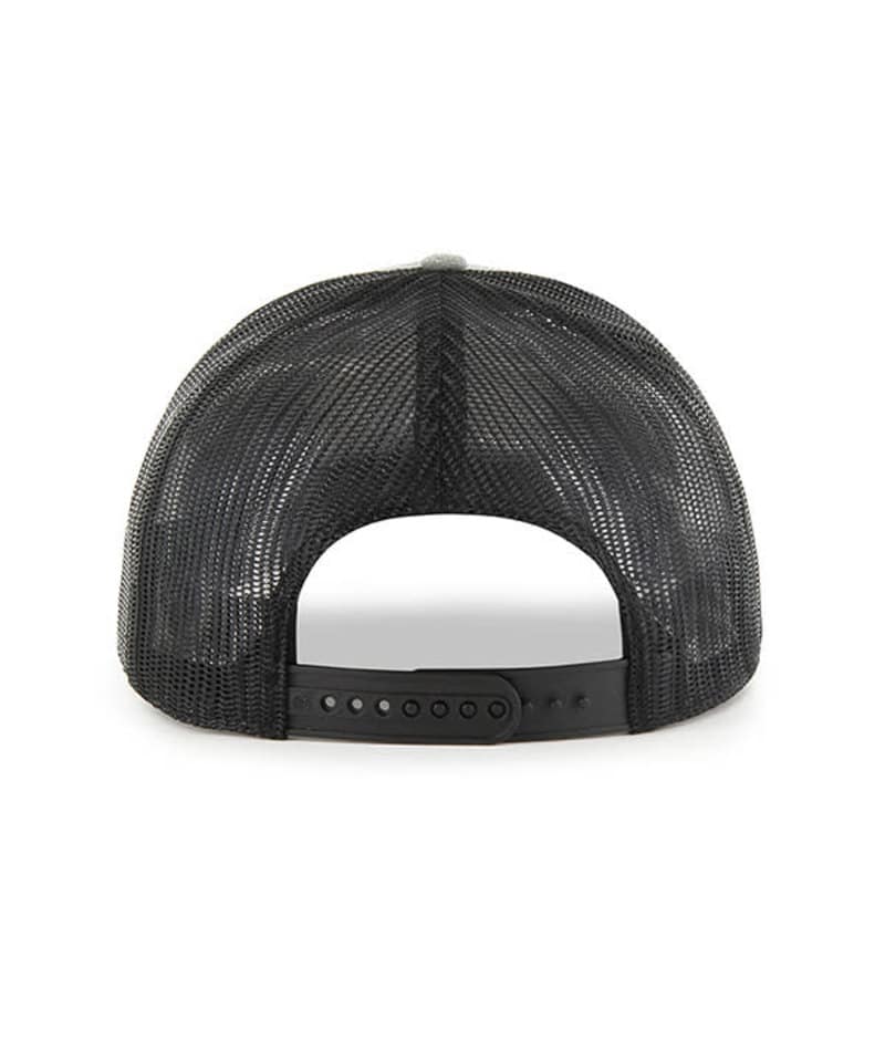 Detroit Tigers 47 Brand Charcoal Slate Trucker Black Mesh Snapback Hat - Image 2