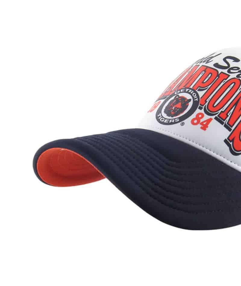 Detroit Tigers 47 Brand Navy Foam 1984 World Series Champions Mesh Snapback Hat - Image 2