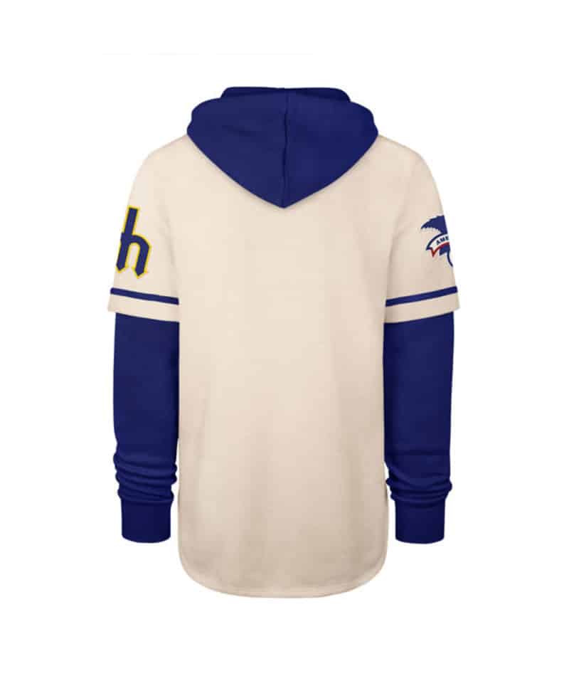 Seattle Mariners Men's 47 Brand Cooperstown Cream Shortstop Pullover Hoodie - Image 2