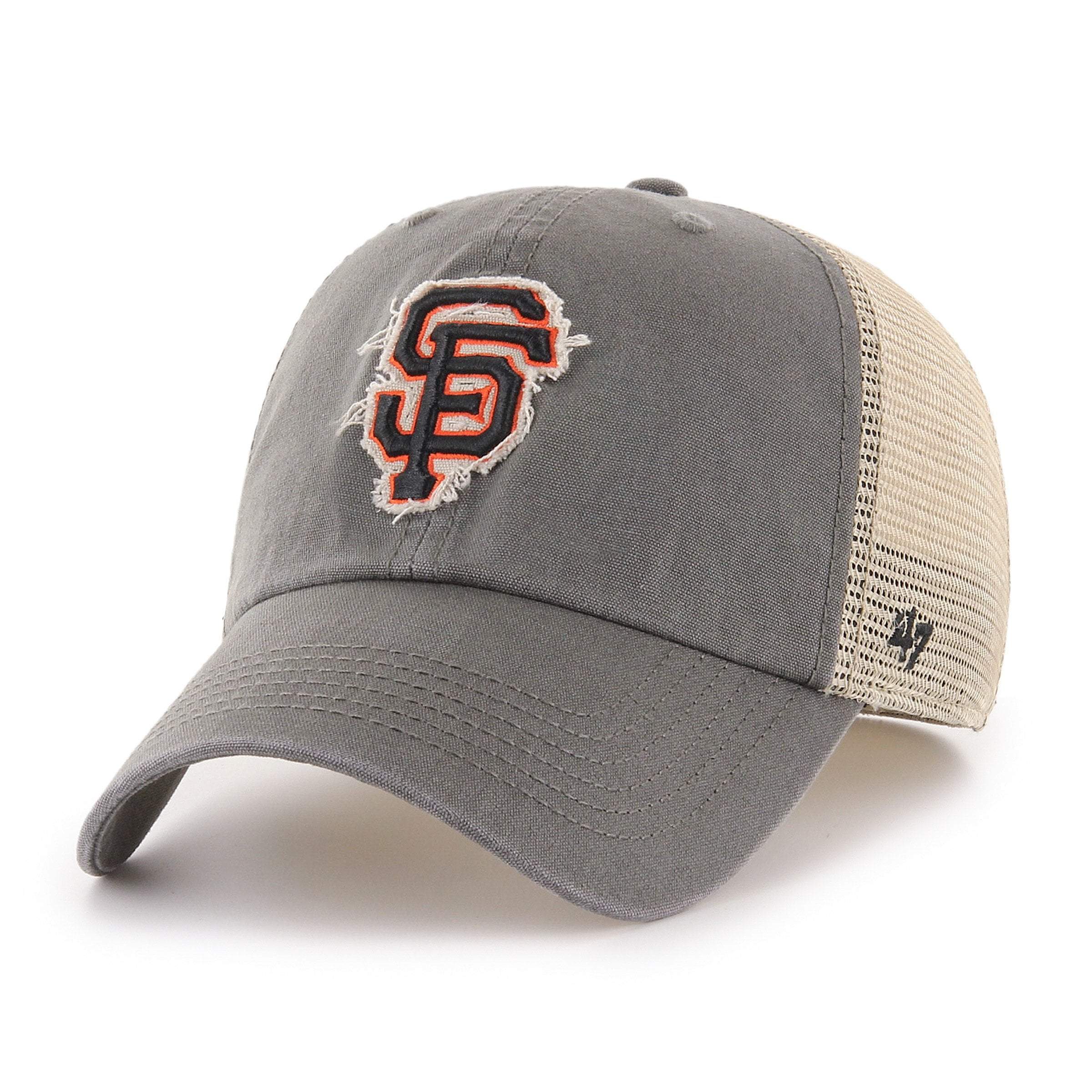 San Francisco Giants 47 Brand Charcoal Rayburn Mesh Franchise Fitted Hat