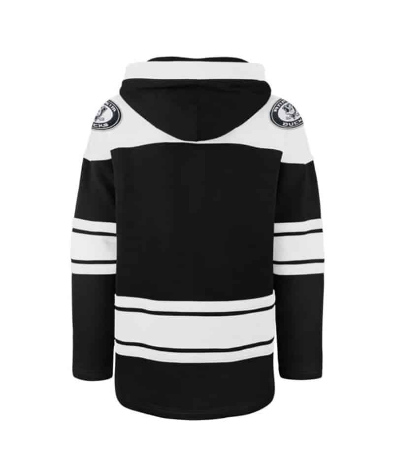 Anaheim Ducks Men's 47 Brand Black Pullover Jersey Hoodie - Image 2