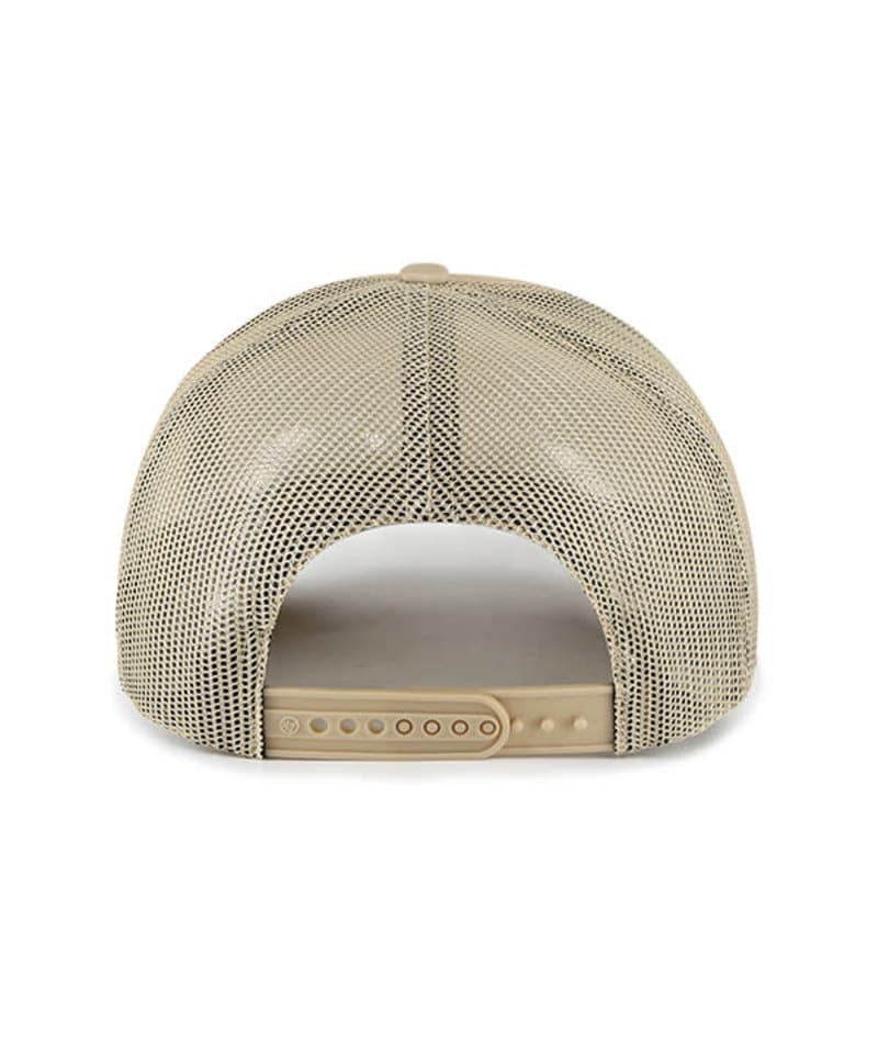 New York Yankees 47 Brand Foam Front Khaki Trucker Mesh Snapback Hat - Image 2