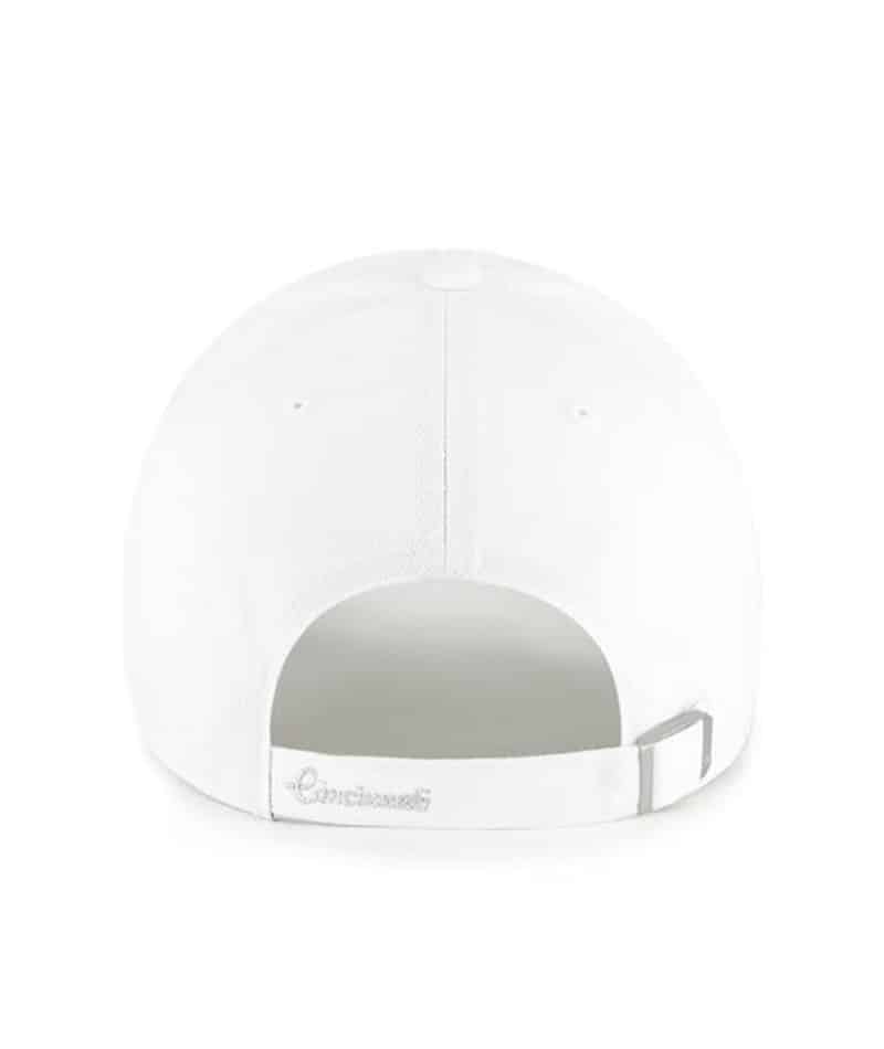 Cincinnati Reds Women's 47 Brand Sparkle White Clean Up Adjustable Hat - Image 2