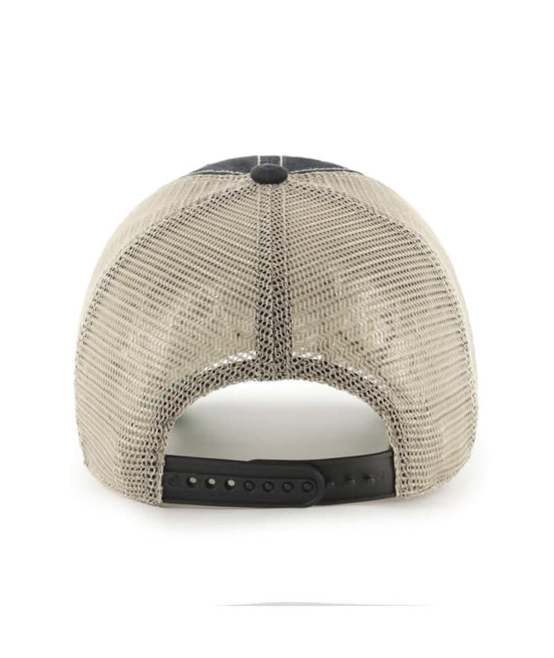 Pittsburgh Pirates 47 Brand Black Trawler Khaki Mesh Clean Up Snapback Hat - Image 2