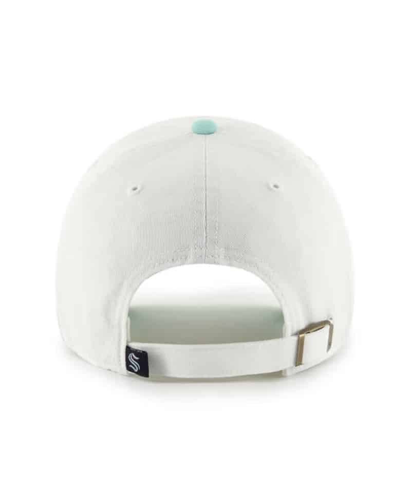 Seattle Kraken 47 Brand Anchor Tiffany White Clean Up Adjustable Hat - Image 2