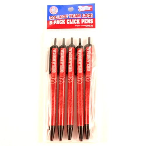 Oklahoma Sooners 5 Pack Click Pens