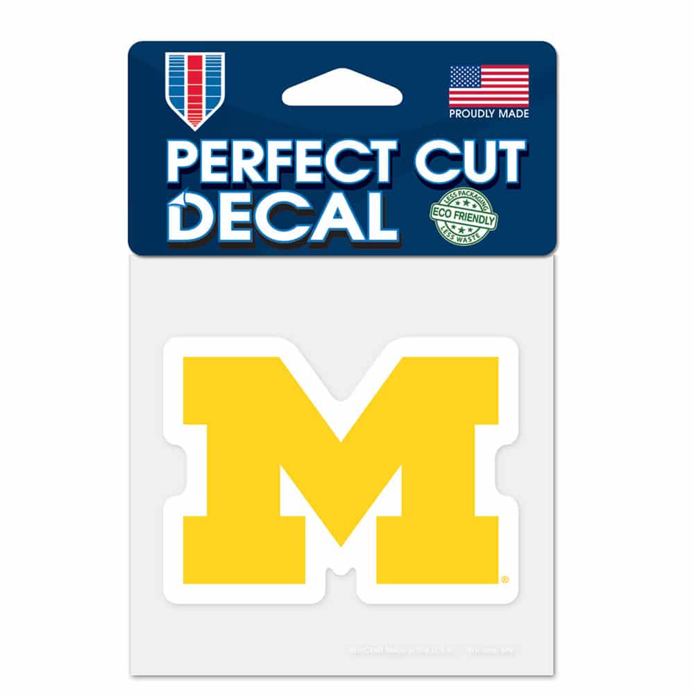 Michigan Wolverines 4" x 4" Perfect Cut Decal