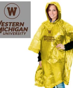 Western Michigan Broncos Gold Hooded Rain Poncho