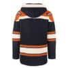 Denver Broncos Men's 47 Brand Navy Pullover Jersey Hoodie - Image 2