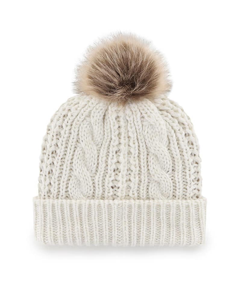 New York Jets Women's 47 Brand Black White Cream Meeko Cuff Knit Hat - Image 2