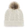 Los Angeles Chargers Women's 47 Brand White Cream Meeko Cuff Knit Hat - Image 2