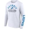 Detroit Lions Fanatics Men's White Long Sleeve T-Shirt Tee - Image 3