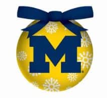 Michigan Wolverines NCAA LED Yellow Ornament