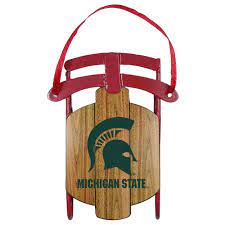 Michigan State Spartans Sled Ornament