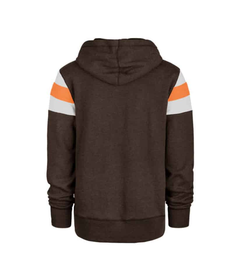 Cleveland Browns Men's 47 Brand Espresso Nico Pullover Hoodie - Image 2