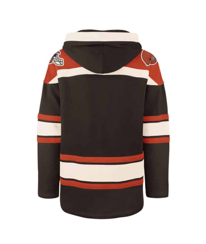 Cleveland Browns Men's 47 Brand Brown Pullover Jersey Hoodie - Image 2