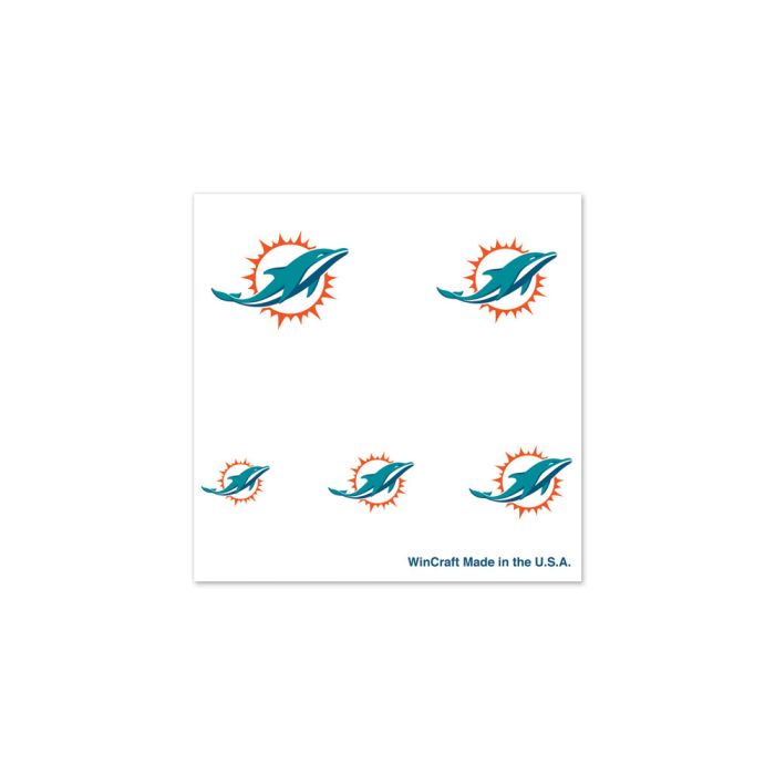 Miami Dolphins Fingernail Tattoo