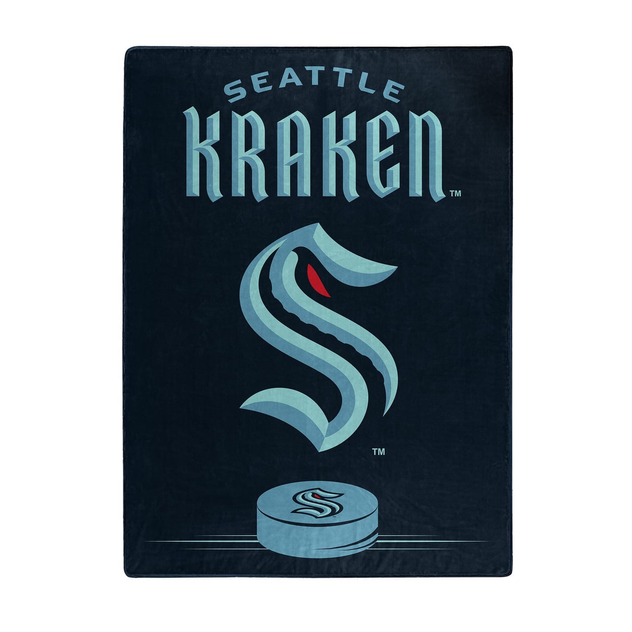 Seattle Kraken 60x80 Raschel Blanket Inspired Design
