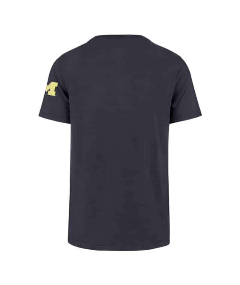 Michigan Wolverines Men's 47 Brand Atlas Blue Fieldhouse T-Shirt Tee - Image 2