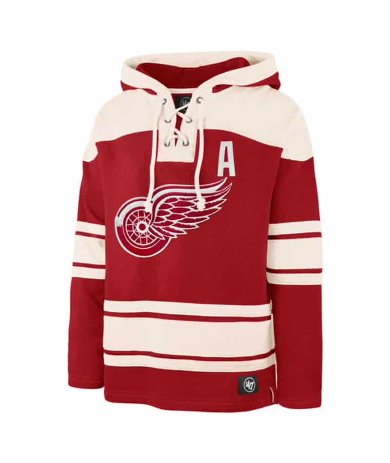 Bob Probert Detroit Red Wings Men's 47 Brand Red Pullover Jersey Hoodie