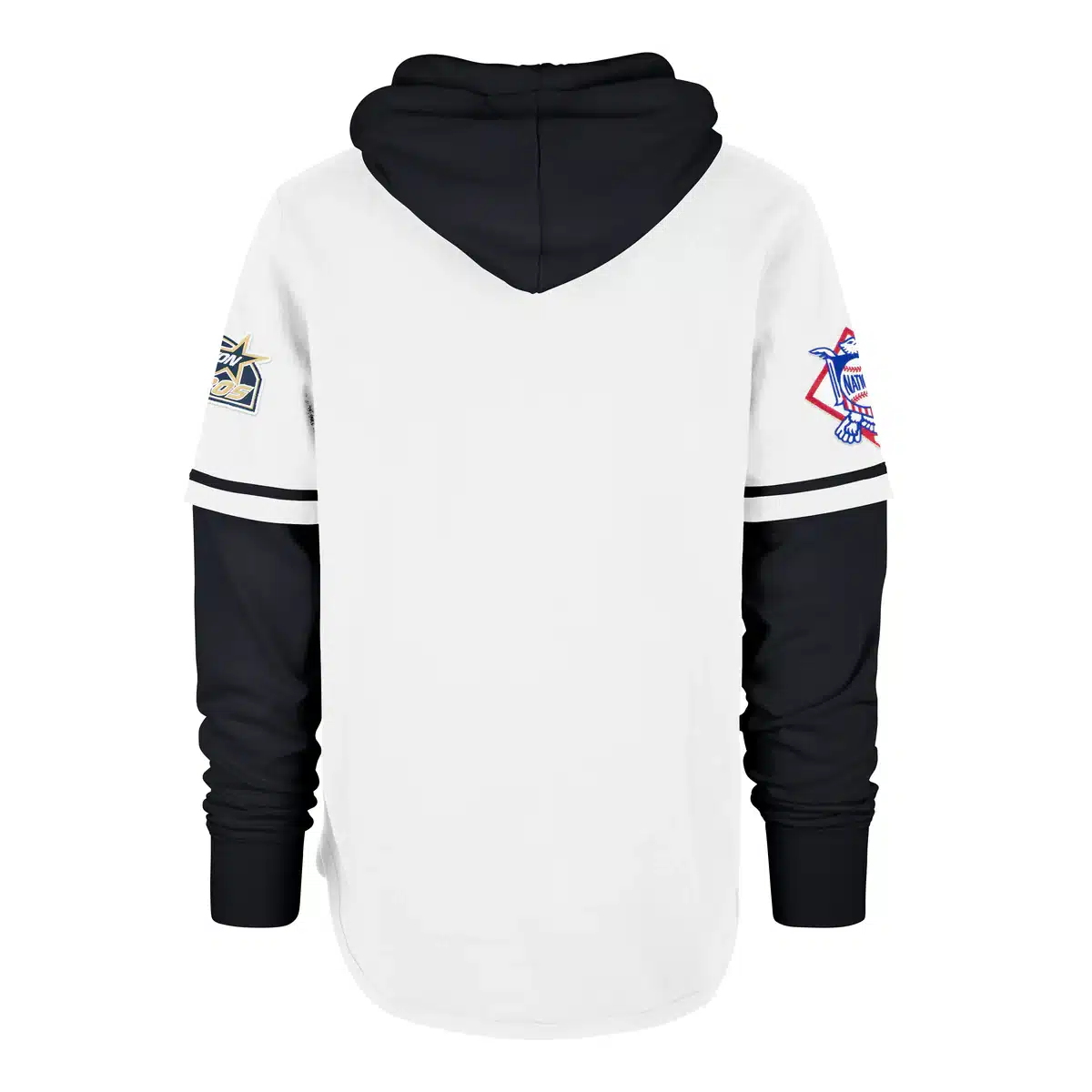 Houston Astros Men's 47 Brand Cooperstown White Shortstop Pullover Hoodie - Image 2