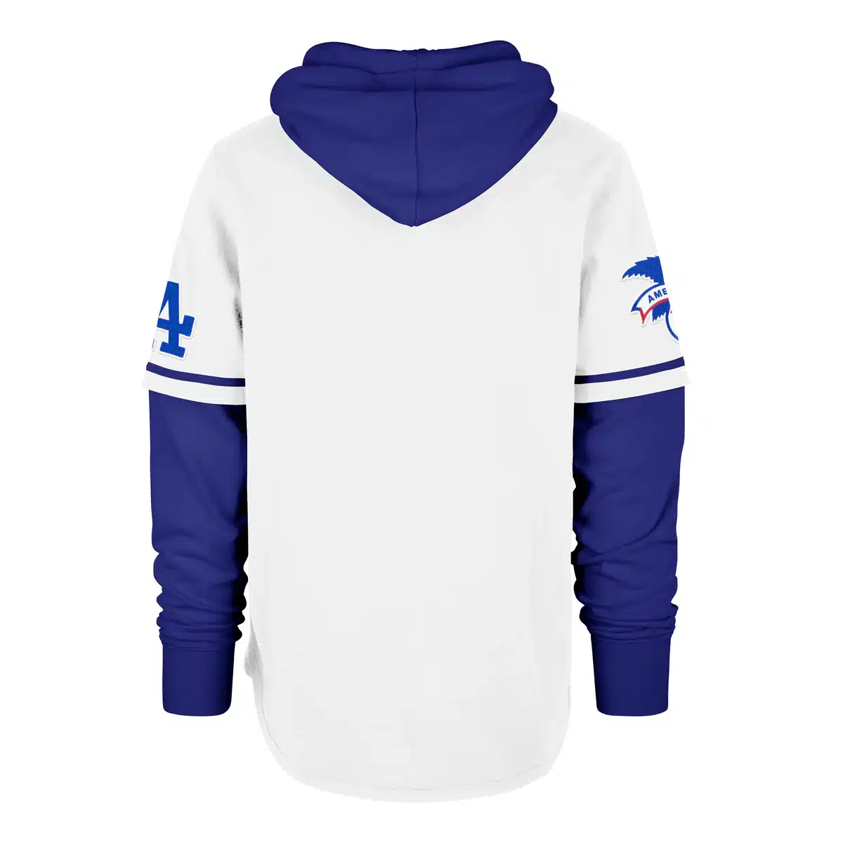 Los Angeles Dodgers Men's 47 Brand Cooperstown White Shortstop Pullover Hoodie - Image 2