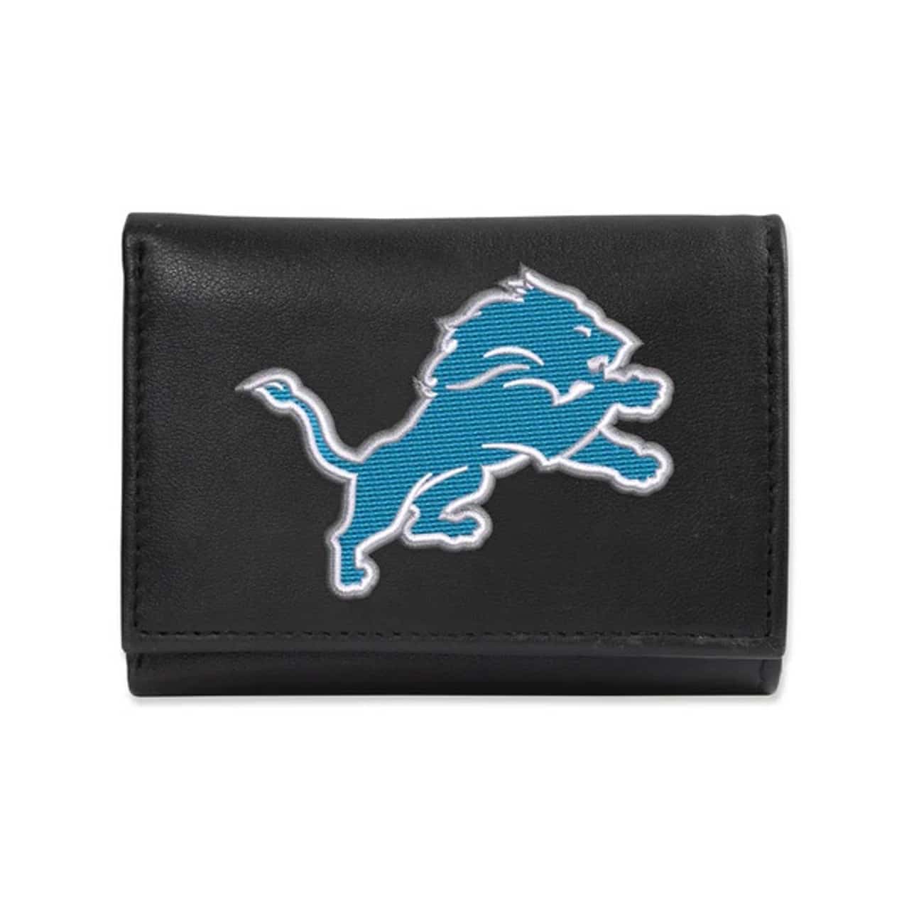 Detroit Lions Trifold Leather Embroidered Wallet