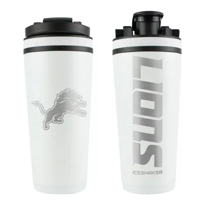 Detroit Lions 26 Oz White Stainless Steel Ice Shaker