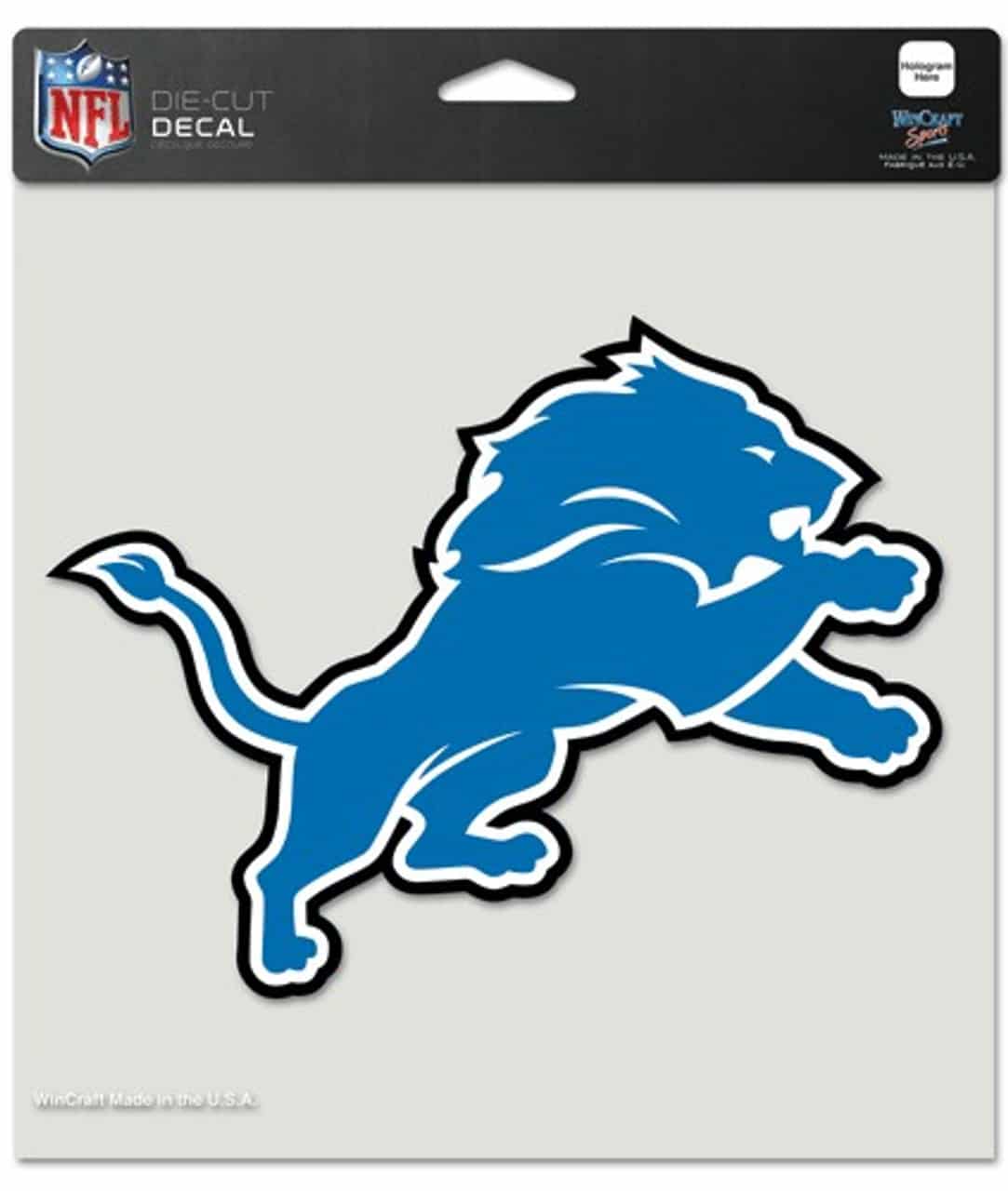 Detroit Lions 8"x8" Color Die Cut Decal