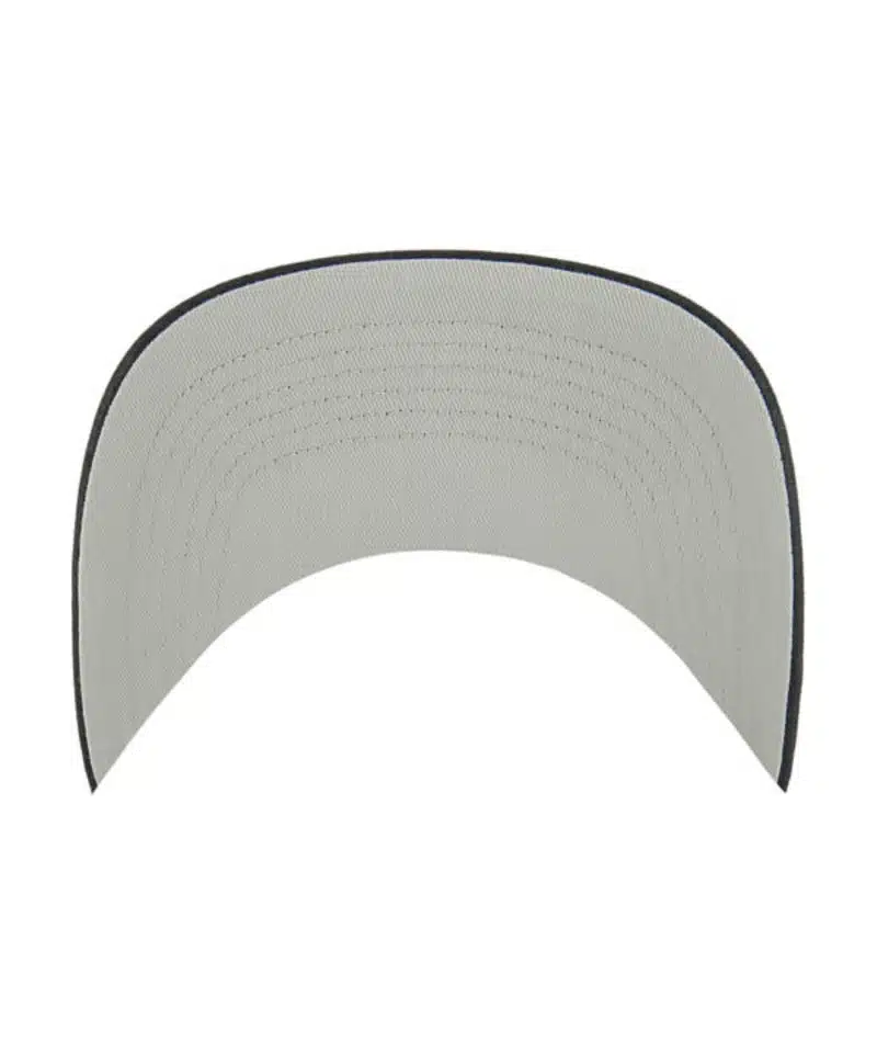 Chicago White Sox 47 Brand White Black Double Header Pinstripe Snapback Hat - Image 3