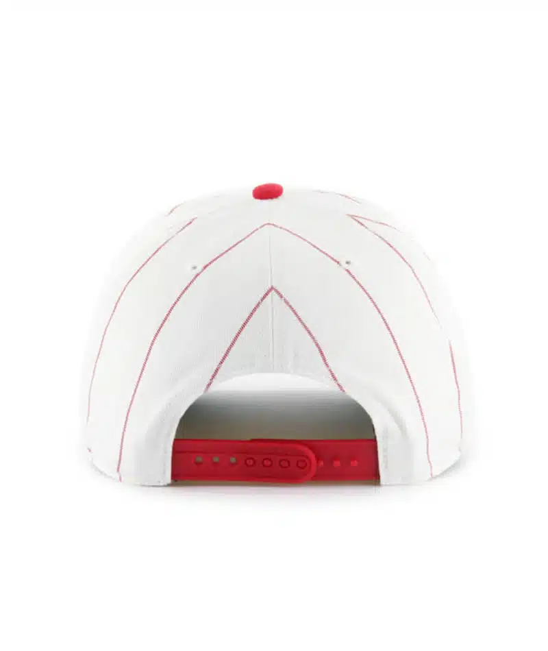 Cincinnati Reds 47 Brand Cooperstown White Red Pinstripe Snapback Hat