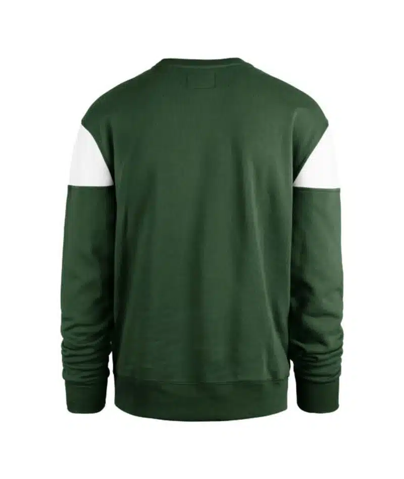 Michigan State Spartans Men's 47 Brand Vintage Green Crew Pullover Sweatshirt - Image 2