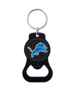 Detroit Lions Black Bottle Opener Key Ring