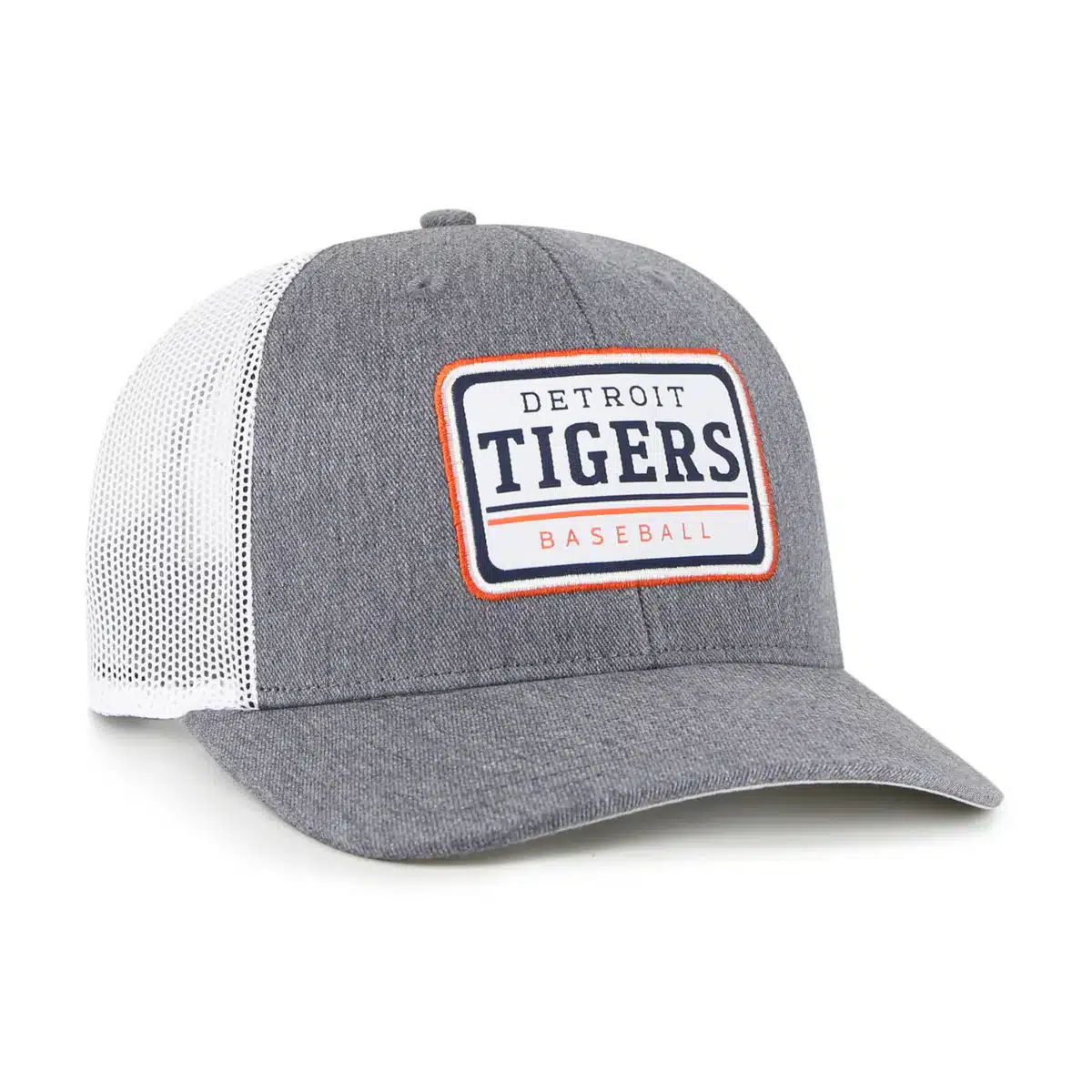 Detroit Tigers 47 Brand Gray Ellington Mesh Trucker Snapback Hat - Image 3