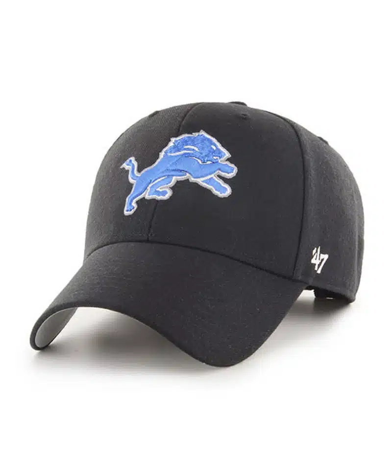 Detroit Lions 47 Brand Black MVP Adjustable Hat