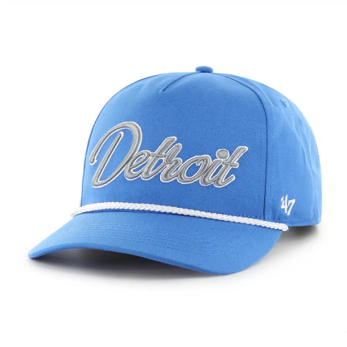 Detroit Lions 47 Brand Blue Raz Overhand RF Hitch Snapback Hat - Image 4