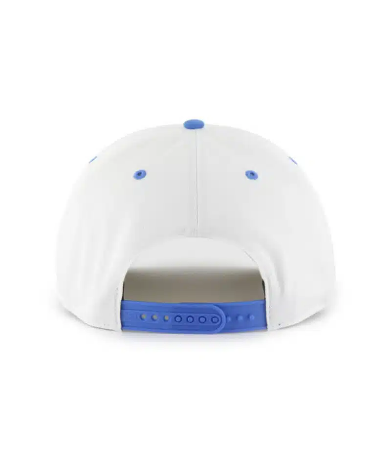 Detroit Lions 47 Brand White Roscoe Hitch Snapback Hat - Image 2
